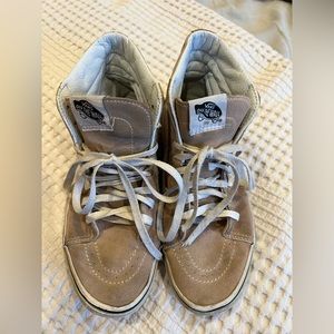 High top Vans - light pink, fairly worn